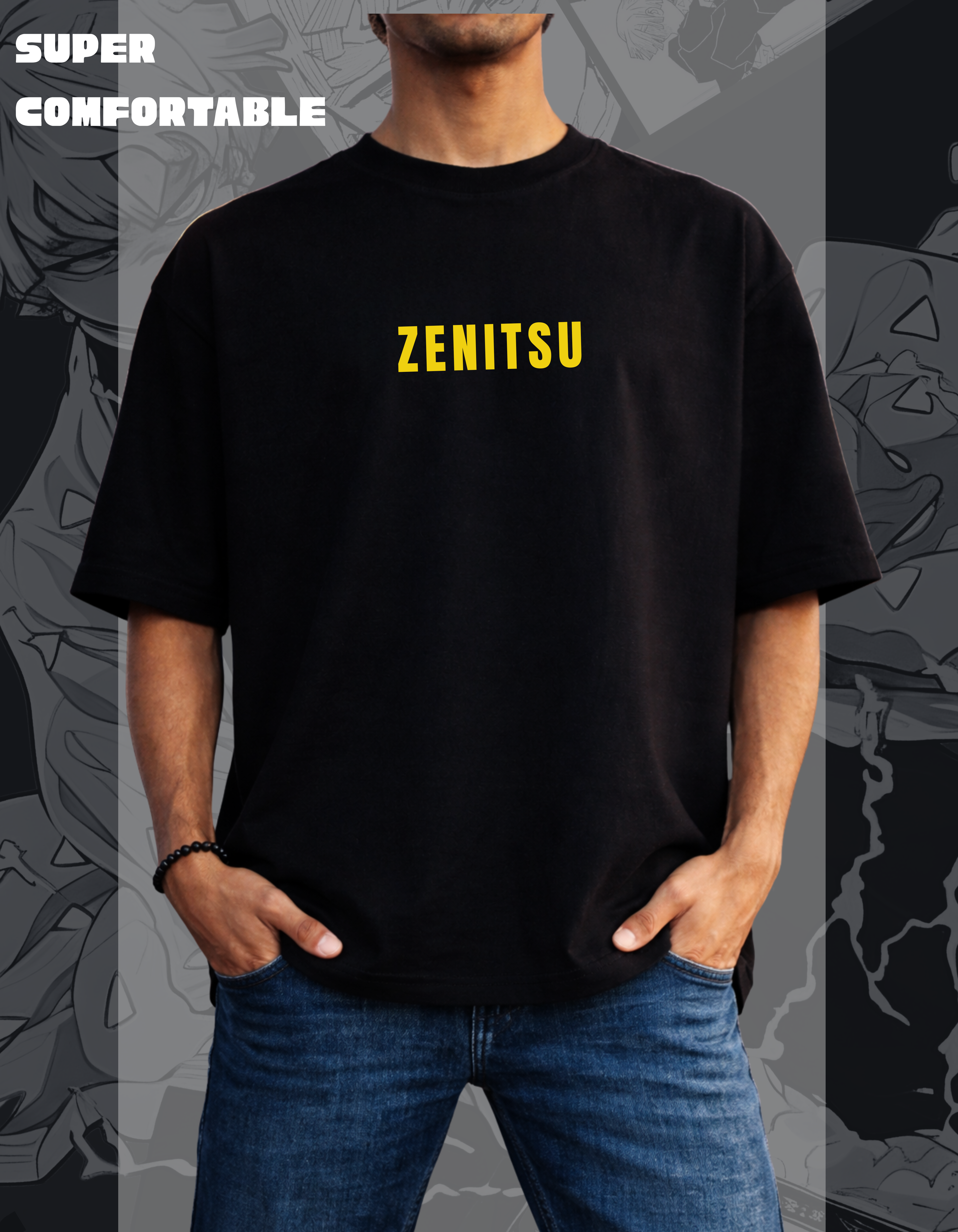 Zenitsu "Thunder Breathing" Oversized T-Shirt | Demon Slayer Edition