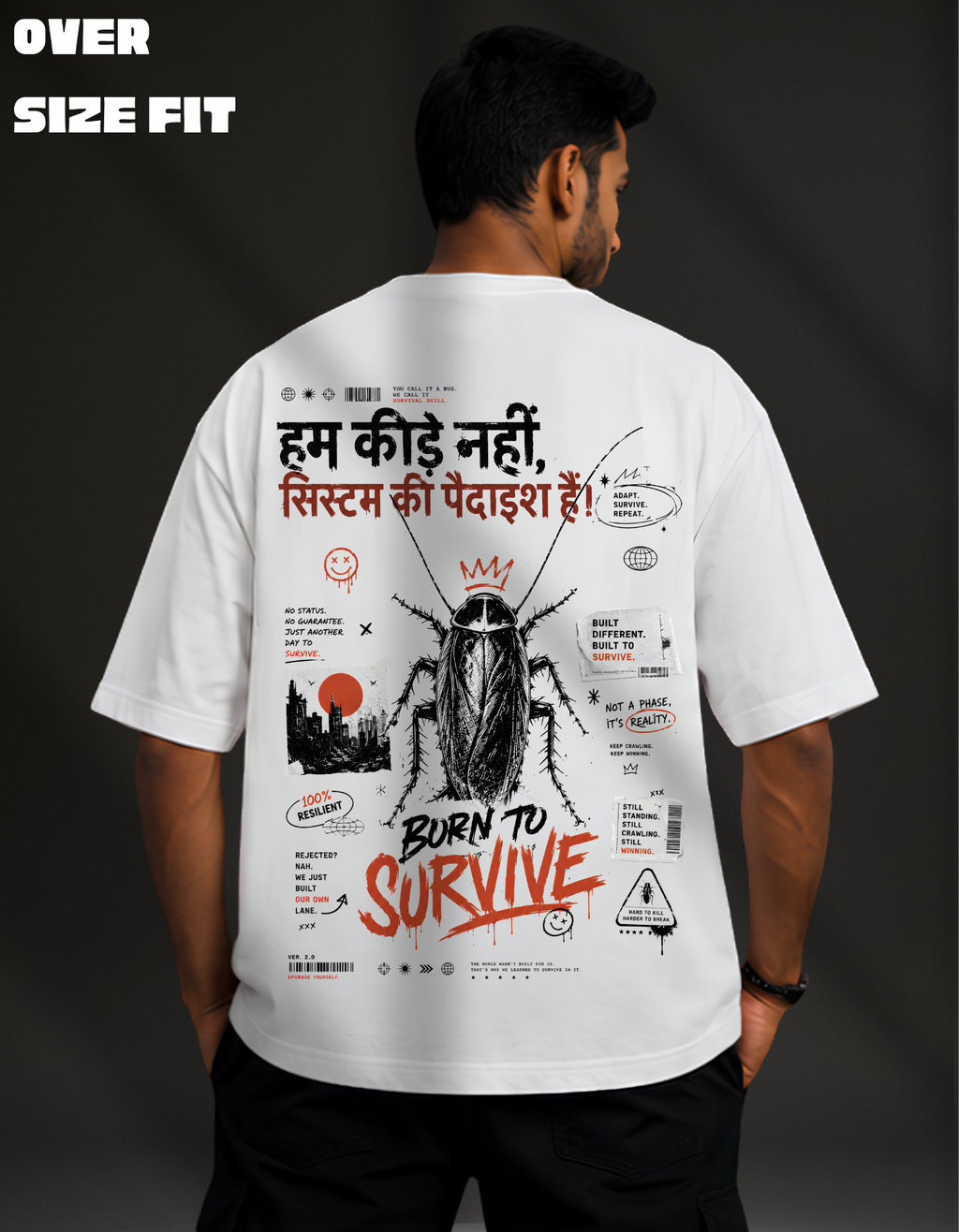 Jeene Ka Hunar Oversized Tee — Survival Series