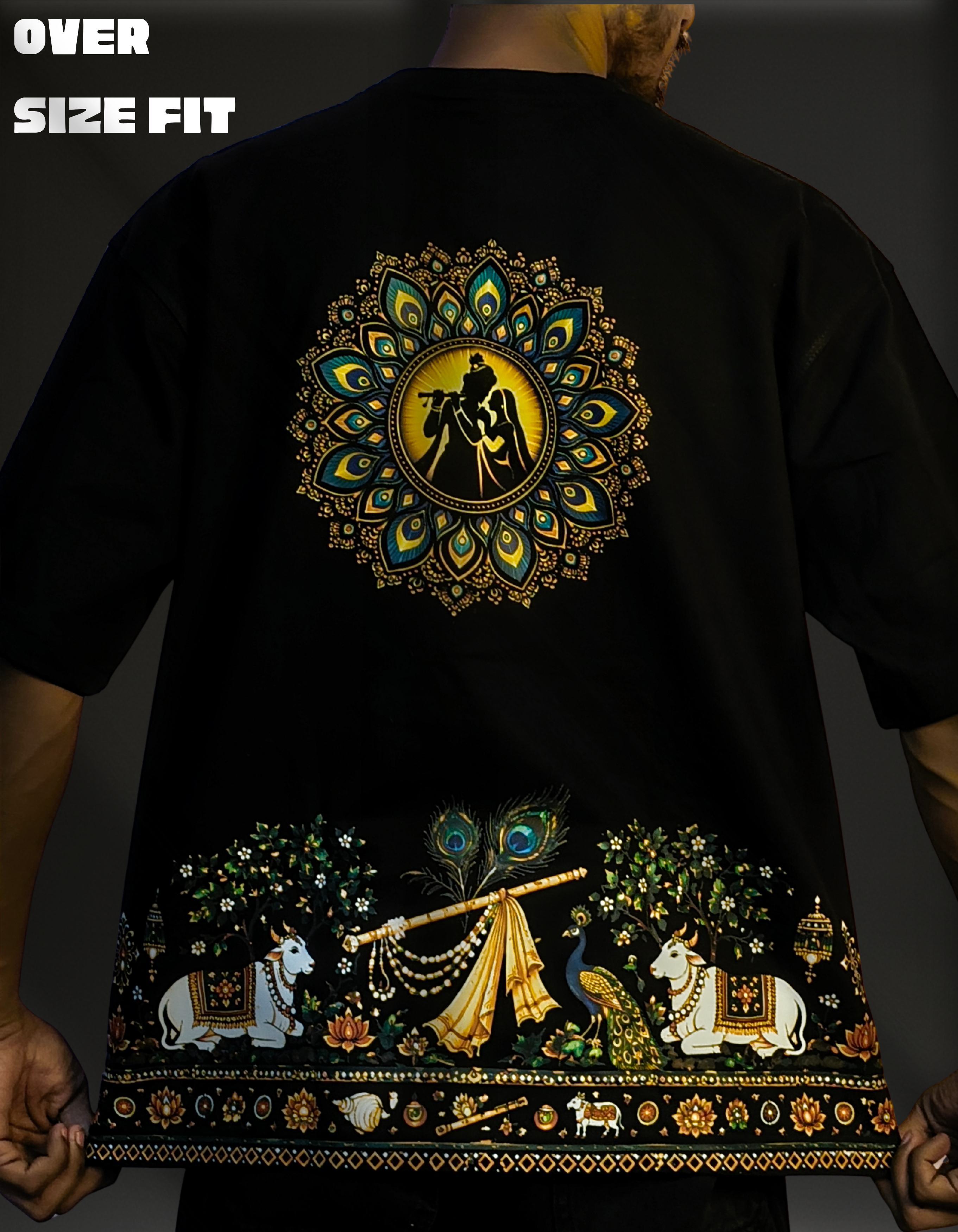 RADHE KRISHNA OVERSIZED T-Shirt | DIVINE HARMONY SERIES