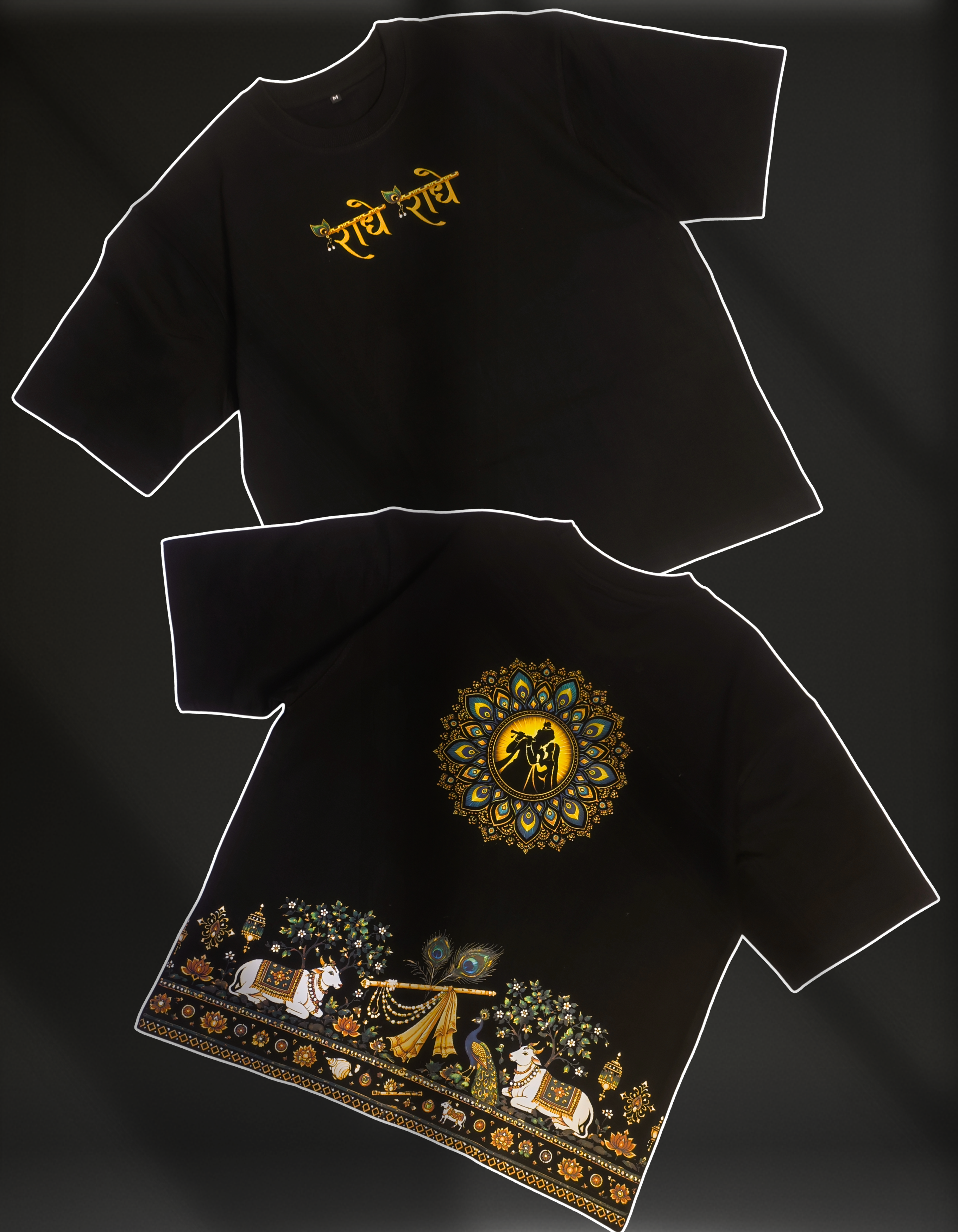 RADHE KRISHNA OVERSIZED T-Shirt | DIVINE HARMONY SERIES